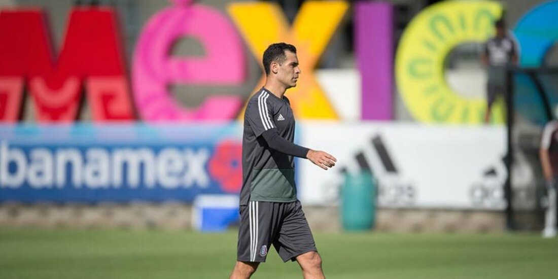 Rafa Márquez en un entrenamiento con la Selección Mexicana