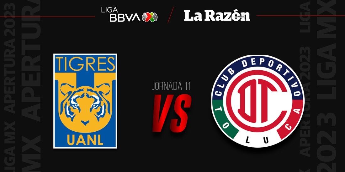 Tigres y Toluca miden fuerzas en el 'Volcán'.