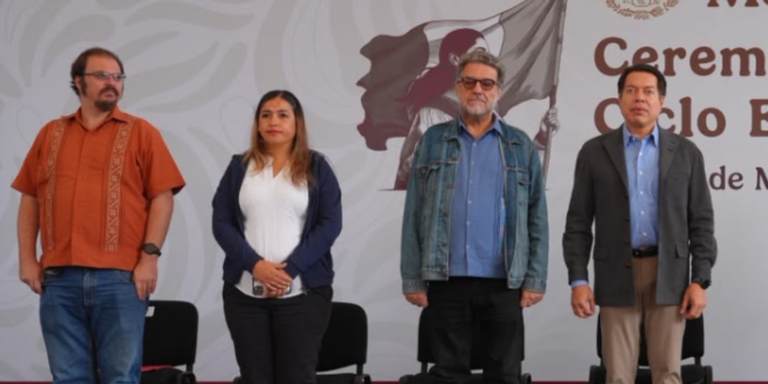 El secretario de Educación, Mario Delgado Carrillo, reconoció el esfuerzo diario de los docentes para consolidar el modelo de la pedagogía crítica.