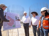 Gobernador Alejandro Armenta supervisa construcción de planta de tratamiento de aguas residuales en Tepeaca.
