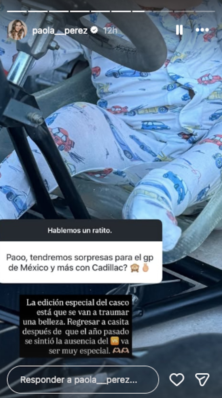 Paola Pérez adelantó que habrá sorpresas con el casco de Checo Pérez para el Gran Premio de México 2026.