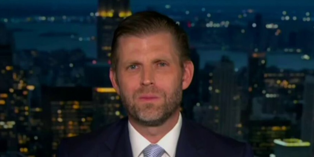 Eric Trump, hijo del presidente estadunidense Donald Trump, en entrevista con Fox News.