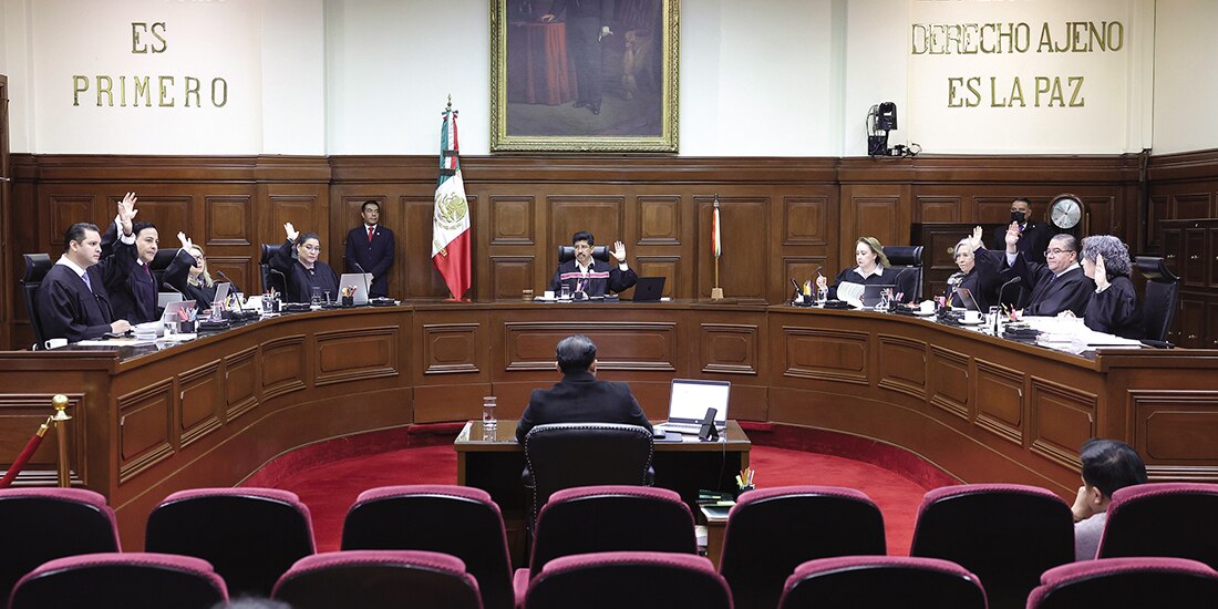 Sesión del pleno de la Suprema Corte de Justicia, ayer.