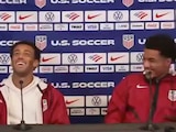 Jugadores de Estados Unidos en conferencia de prensa.