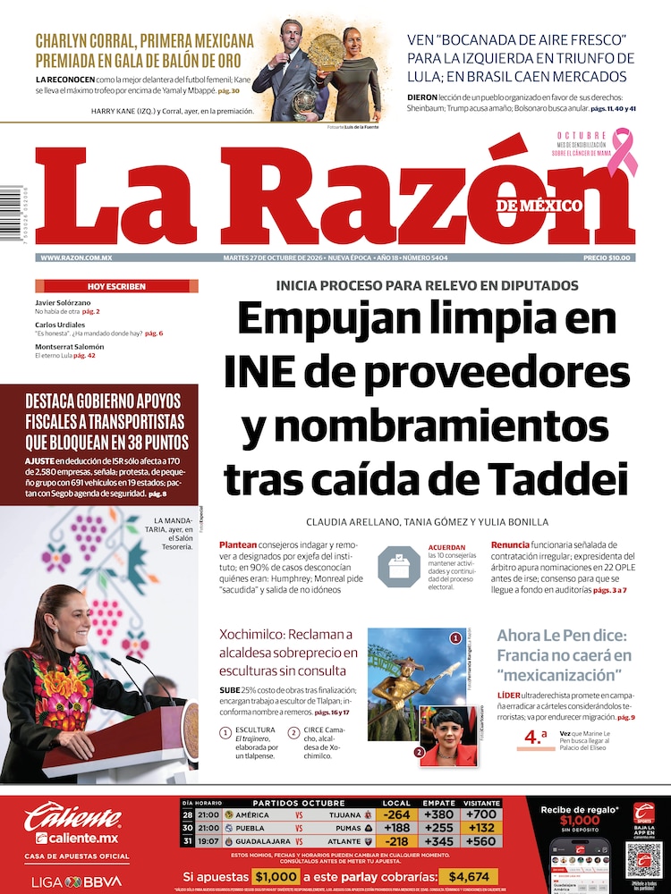 La Razón 27 Octubre 2026