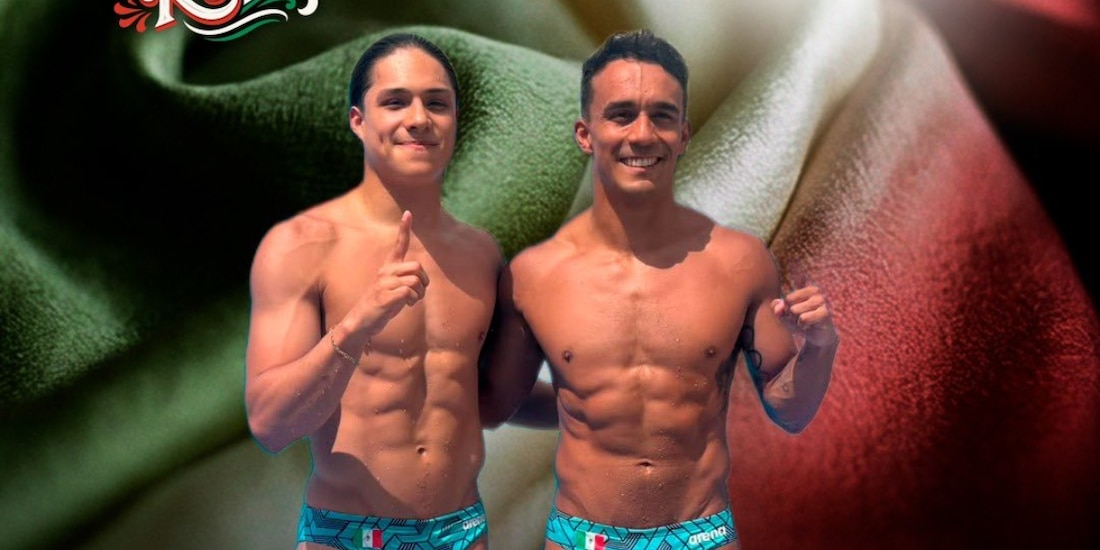 Osmar Olvera y Juan Celaya obtuvieron el oro en trampolín de 3m sincronizados.