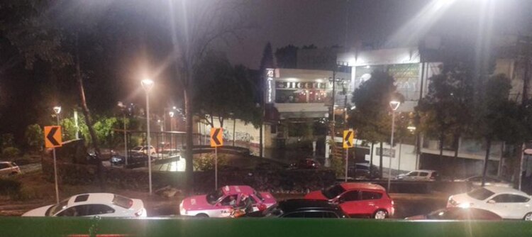 Encharcamiento en Luis Cabrera, colonia San Jerónimo, en La Magdalena Contreras