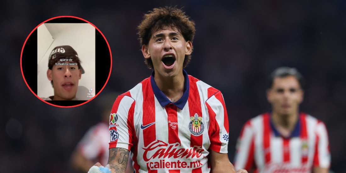Santiago Sandoval durante un partido con las Chivas.
