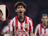 Santiago Sandoval durante un partido con las Chivas.