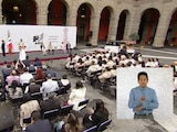 En el patio central de Palacio Nacional se hizo la presentación.