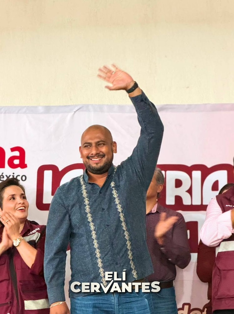 Elí César Eduardo Cervantes Rojas, en un evento en SLP, en fotografía de archivo.
