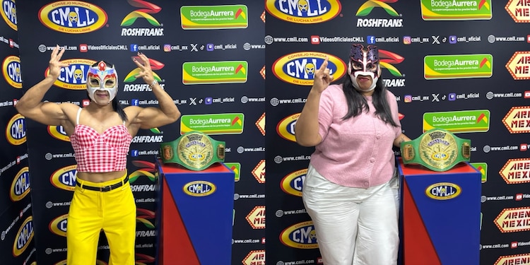 Skadi y Olympia posan con el Campeonato Universal de Amazonas 2026