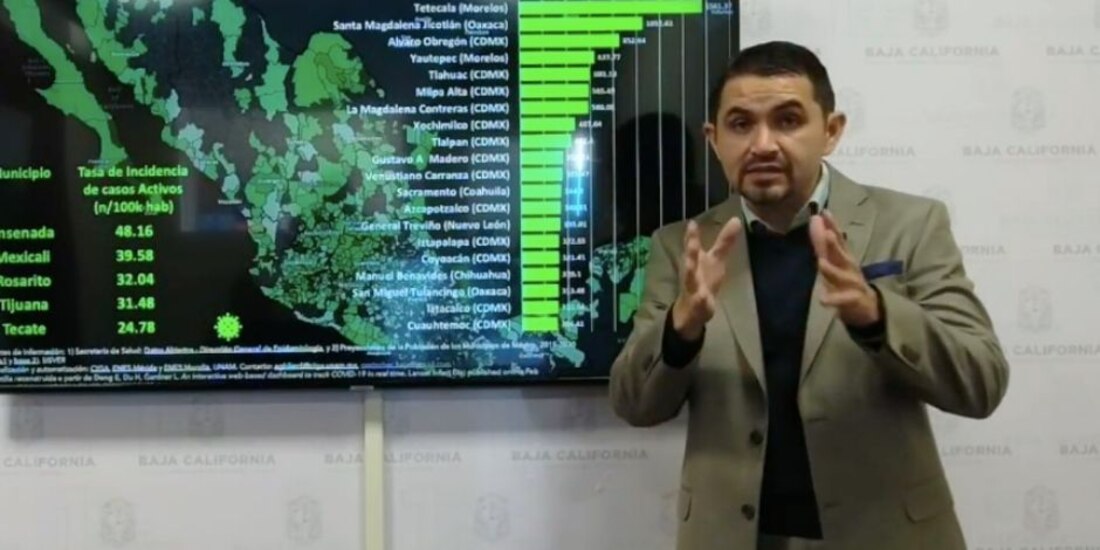 El secretario de Salud de BC, Alonso Pérez Rico.