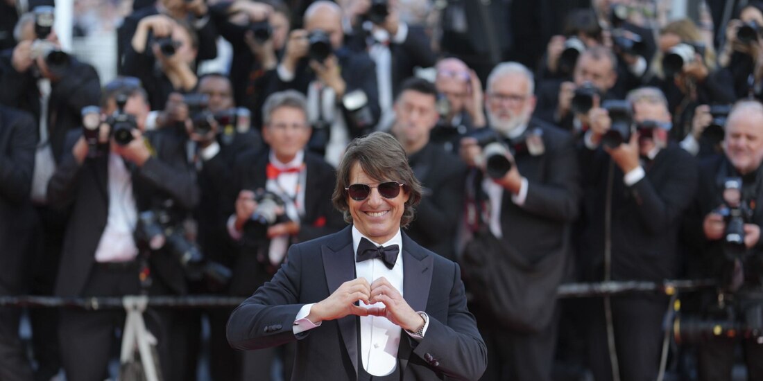 Tom Cruise, ayer durante su paso por la alfombra roja en Cannes.