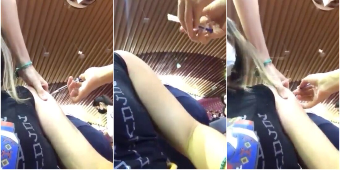 Posteriormente, la joven a la que no le fue aplicado el biológico contra COVID-19, fue vacunada de manera correcta