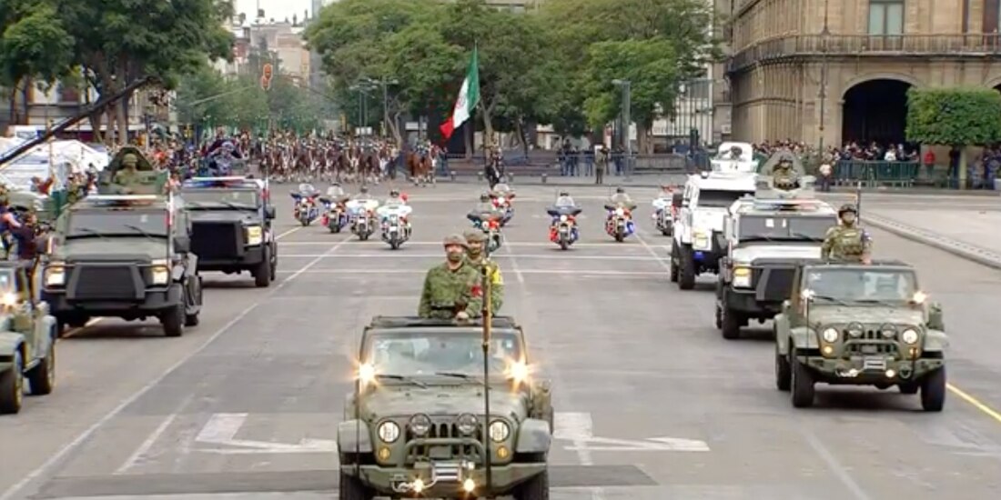 Desfile Militar en el Zócalo.