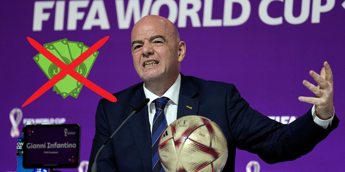 Gianni Infantino se quedó con las ganas de recibir una exorbitante cantidad de dinero.