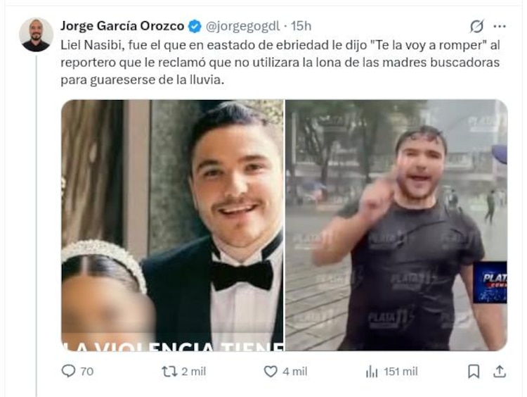 Liel Nasibi, uno de los agresores.