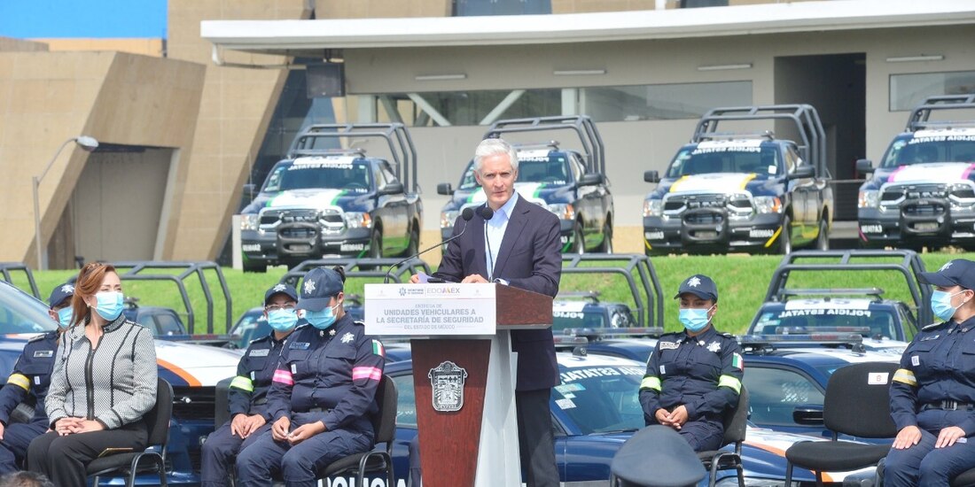 Alfredo del Mazo este miércoles en Texcoco.