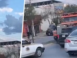Hombre intenta huir de la policía escalando un poste pero termina electrocutado.