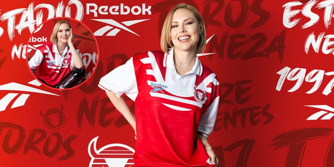 Miroslava Montemayor modela la reedición de la camiseta de Toros Neza.