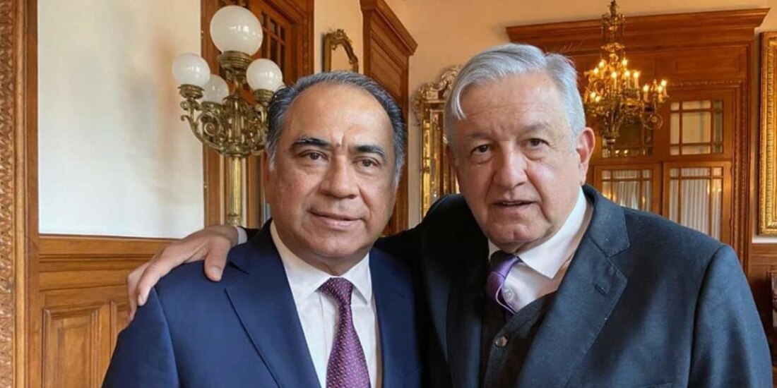 Héctor Astudillo, gobernador de Guerrero, y Andrés Manuel López Obrador, presidente de México.