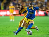 Una acción del Tigres vs América, correspondiente al partido de Vuelta del Campeón de Campeones Temporada 2022/2023 de la Liga MX Femenil