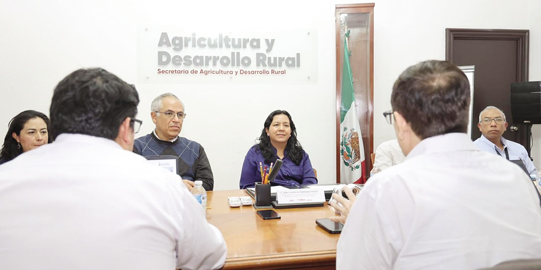 La Secretaría de Agricultura de Puebla, en una mesa de trabajo el viernes pasado.