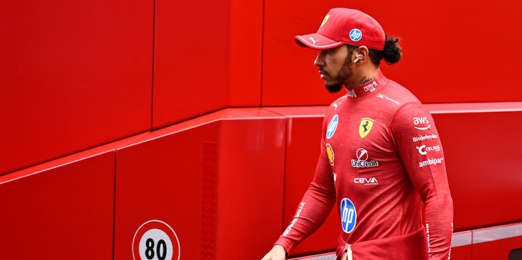 Lewis Hamilton en el GP de Hungría de F1 con Ferrari