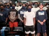 Jugadores de Tennessee Titans platican en Zoom acerca de su decisión de cancelar el entrenamiento de este jueves.