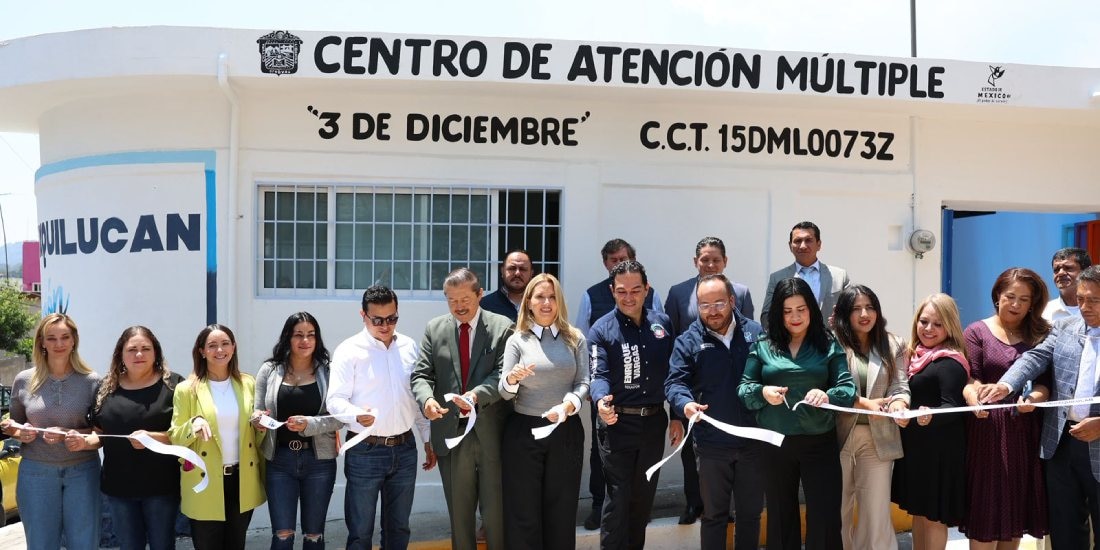 Huixquilucan inaugura un Centro de Atención Múltiple en la cabecera municipal.