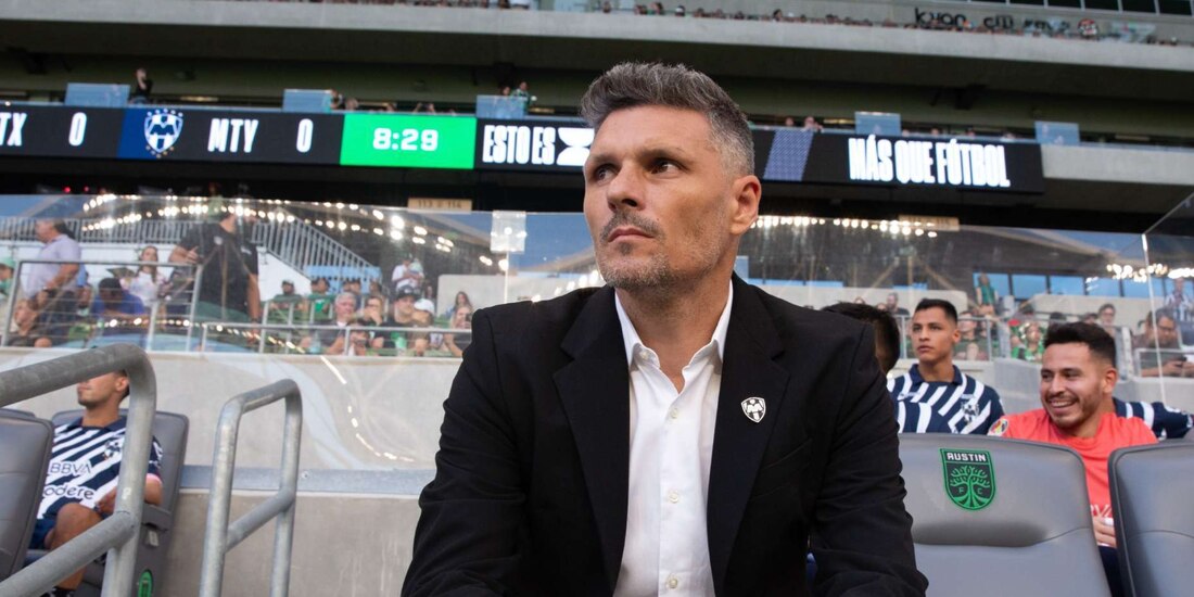 Fernando Ortiz durante un partido del Monterrey en la Leagues Cup.