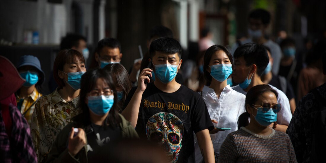 Personas en Beijing, China, el 16 de mayo de 2020