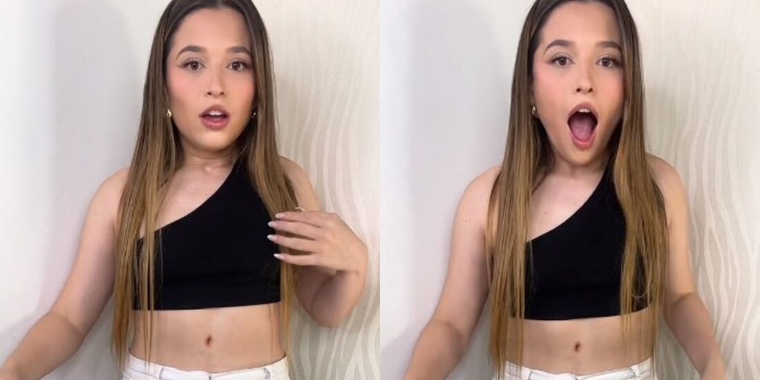 Influencer se tatúa ombligo para verse más alta.