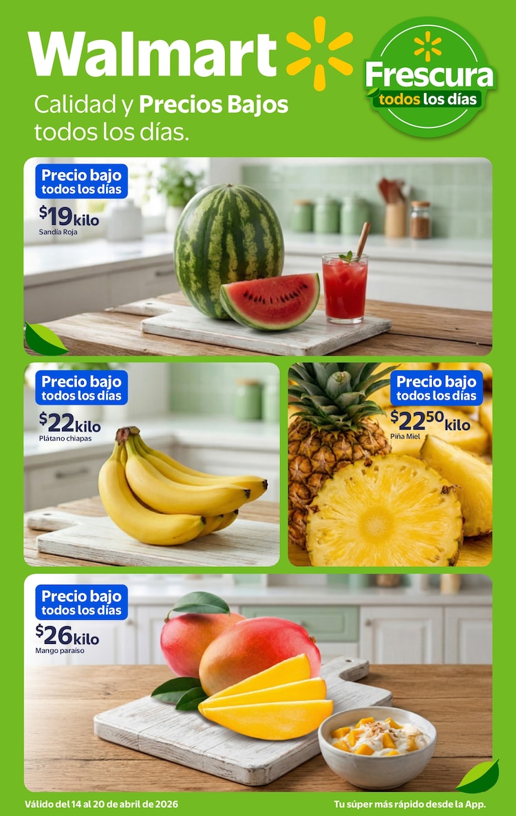 Ofertas del Martes de Frescura en Walmart este 14 de abril