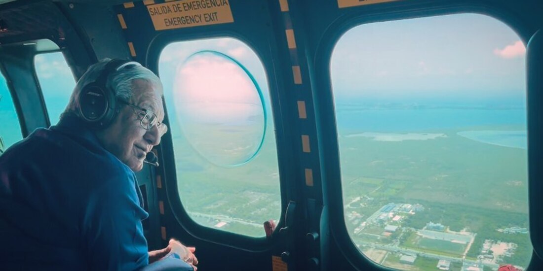 AMLO supervisa avances del Tren Maya; afirma que el pueblo de México respalda el proyecto.