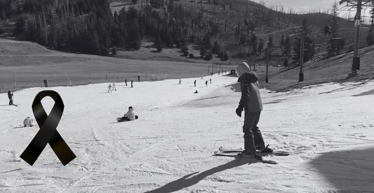 Santiago Ortiz Zamorano esquiando en el Ruidoso, Nuevo México