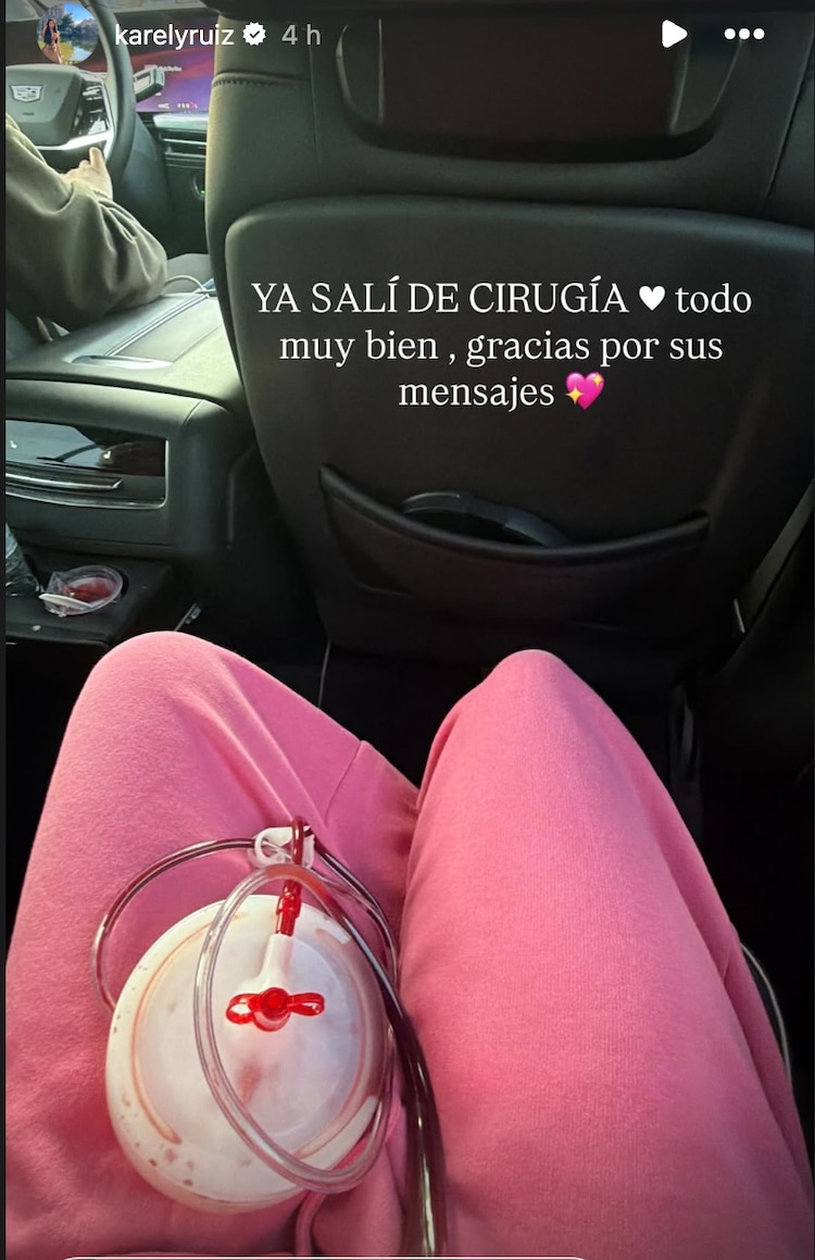 Karely Ruiz sale de operación