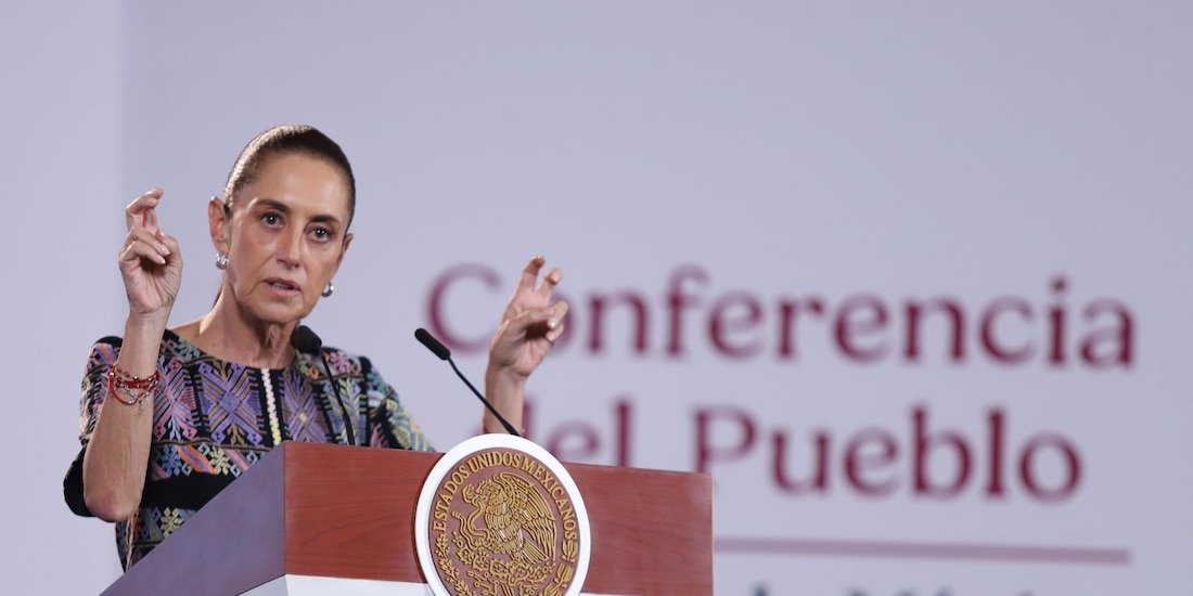 Claudia Sheinbaum, presidenta de México durante conferencia matutina