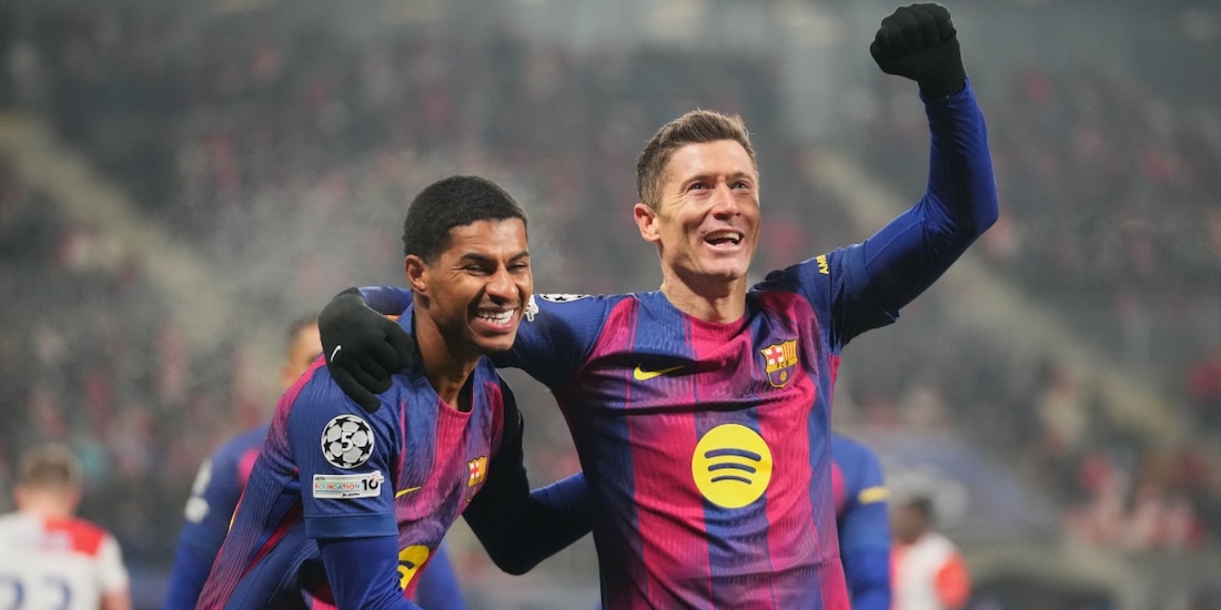 El Barcelona en un partido de Champions