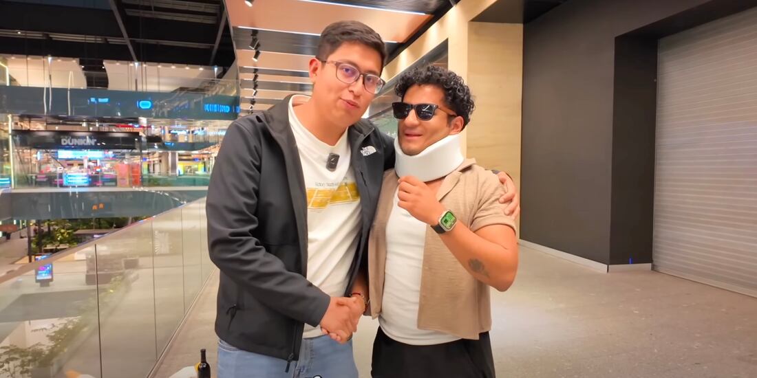 Islas Vlogs terminó con collarín tras salir con El Crilon