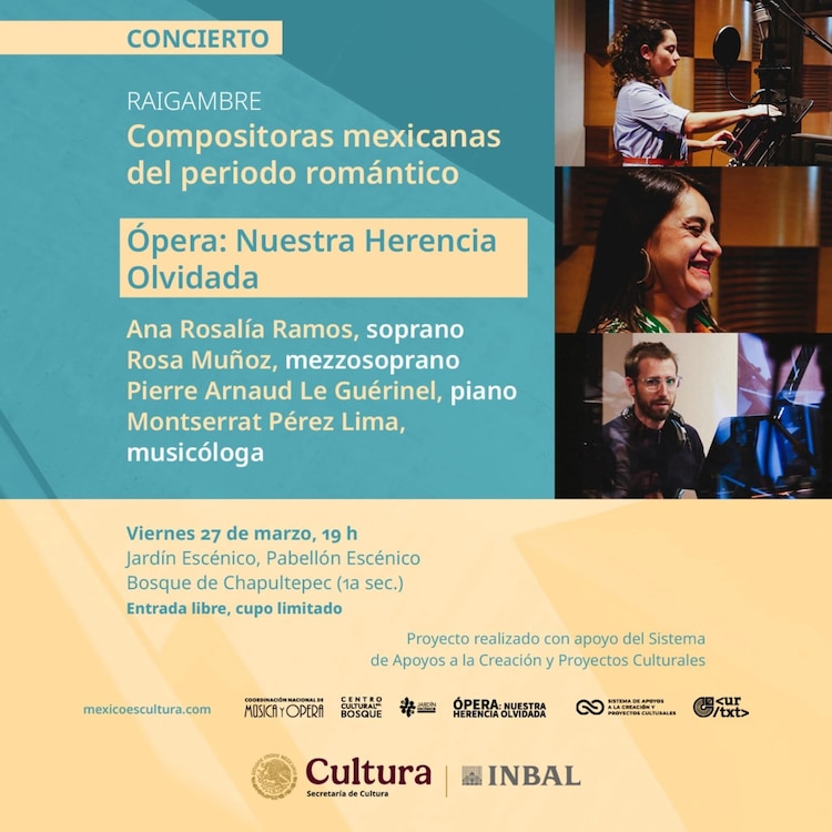 Raigambre. Compositoras mexicanas del periodo romántico. Concierto
