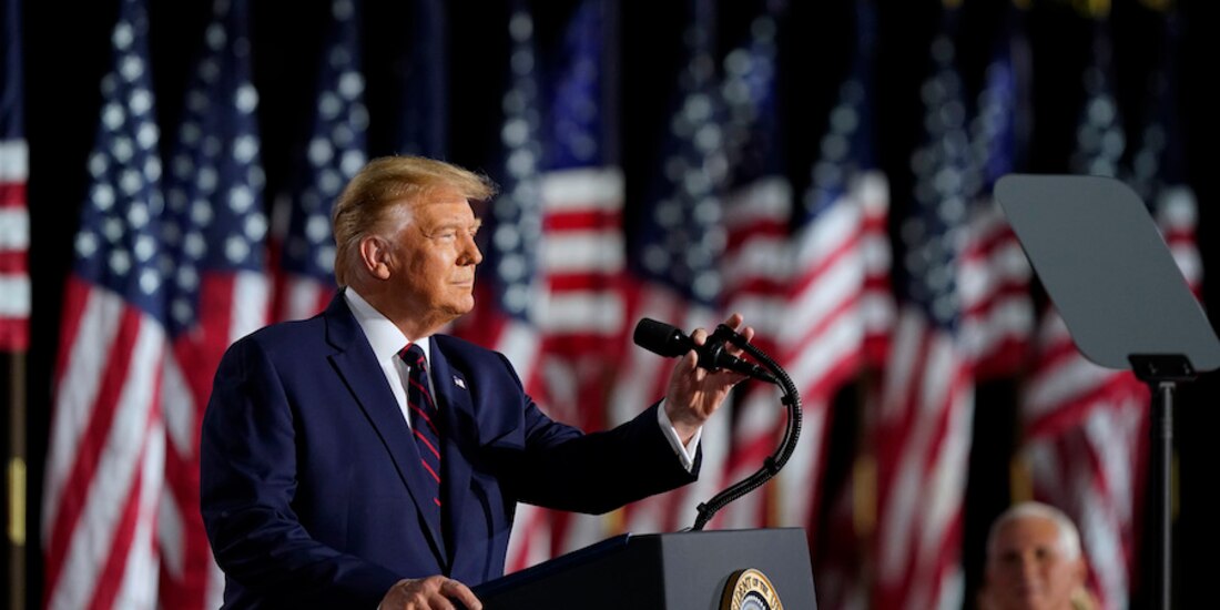 Donald Trump, durante la Convención Nacional del Partido Republicano, el jueves pasado.