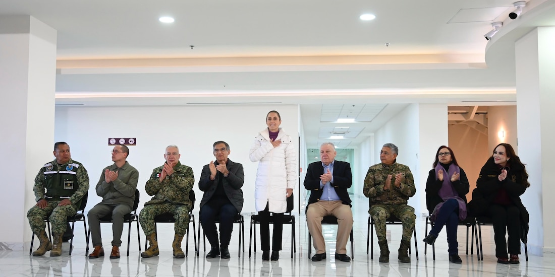 Claudia Sheinbaum encabezó la inauguración de la nueva sede de la Agencia Nacional de Aduanas de México en Nuevo Laredo, Tamaulipas.