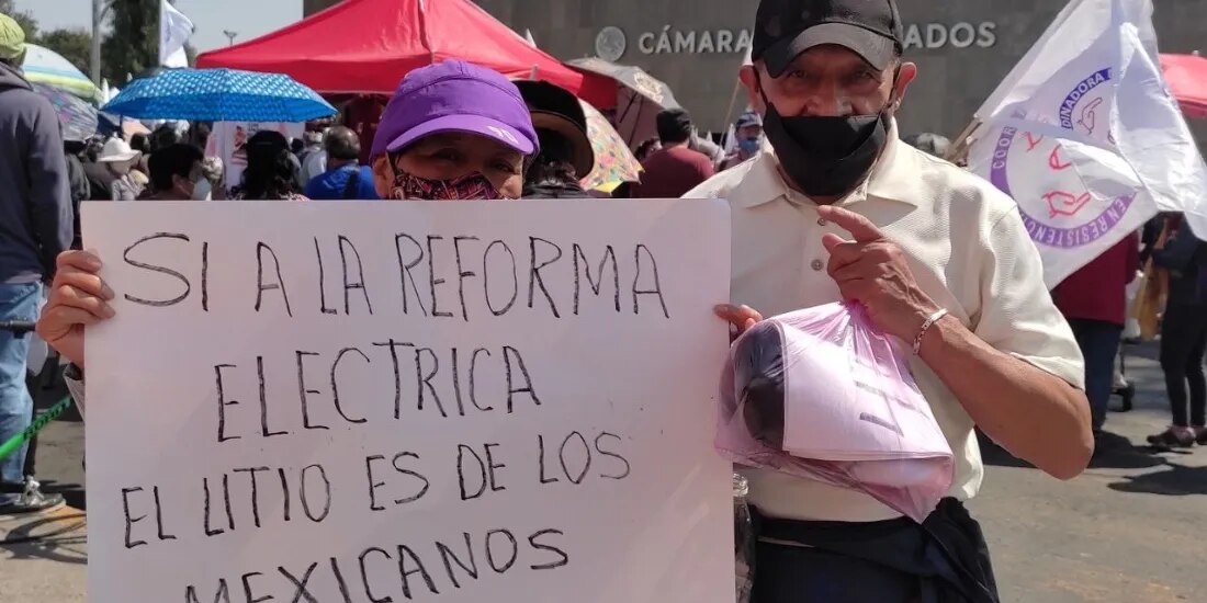 Marcha en apoyo de la Reforma Eléctrica.