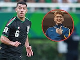 Erik Lira durante el partido entre México y Corea del Sur.