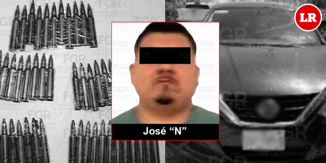 José "N", presunto líder de célula delictiva detenido en Nuevo Laredo, Tamaulipas.