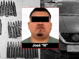 José "N", presunto líder de célula delictiva detenido en Nuevo Laredo, Tamaulipas.