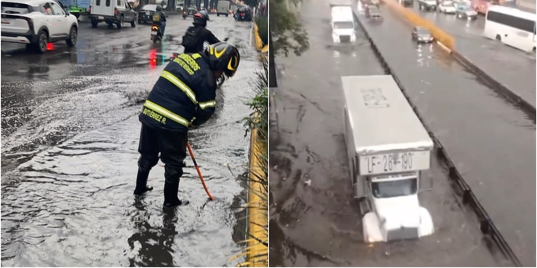 Inundaciones en distintos puntos de la Ciudad de México y el Estado de México.