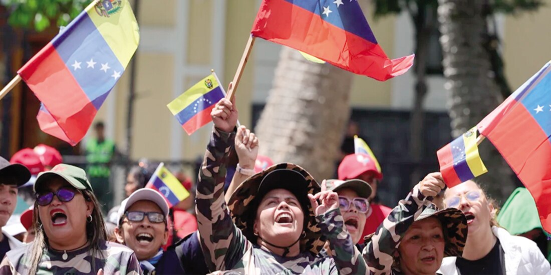 Miembros de las milicias en ejercicios militares en Caracas, el 4 de octubre.